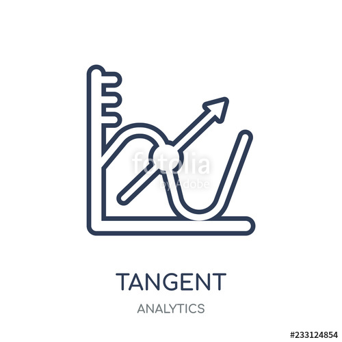 500x500 Tangent Icon Tangent Linear Symbol Design From Analytics