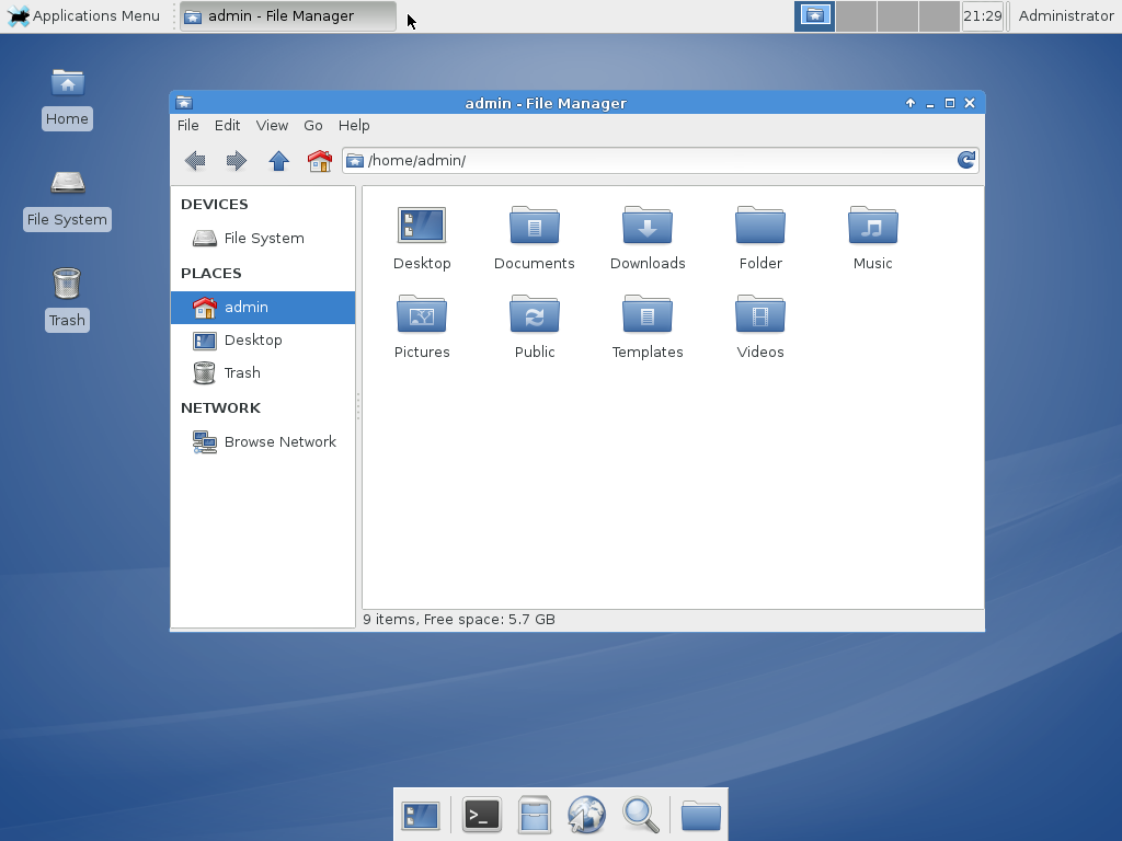 1024x768 Xfce Desktop For Rhel And Centos