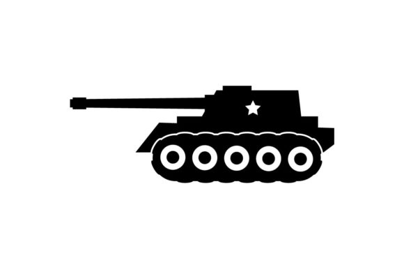 580x386 Military Tank Icon Vector Graphic
