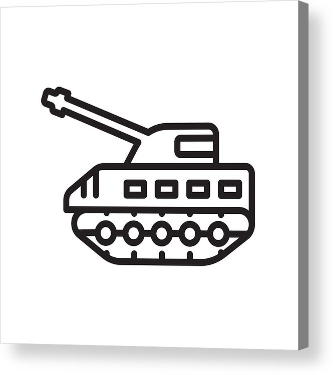 665x749 Tank Icon Vector Sign And Symbol Isolated On White Background