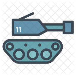 256x256 Tank Icon Of Colored Outline Style