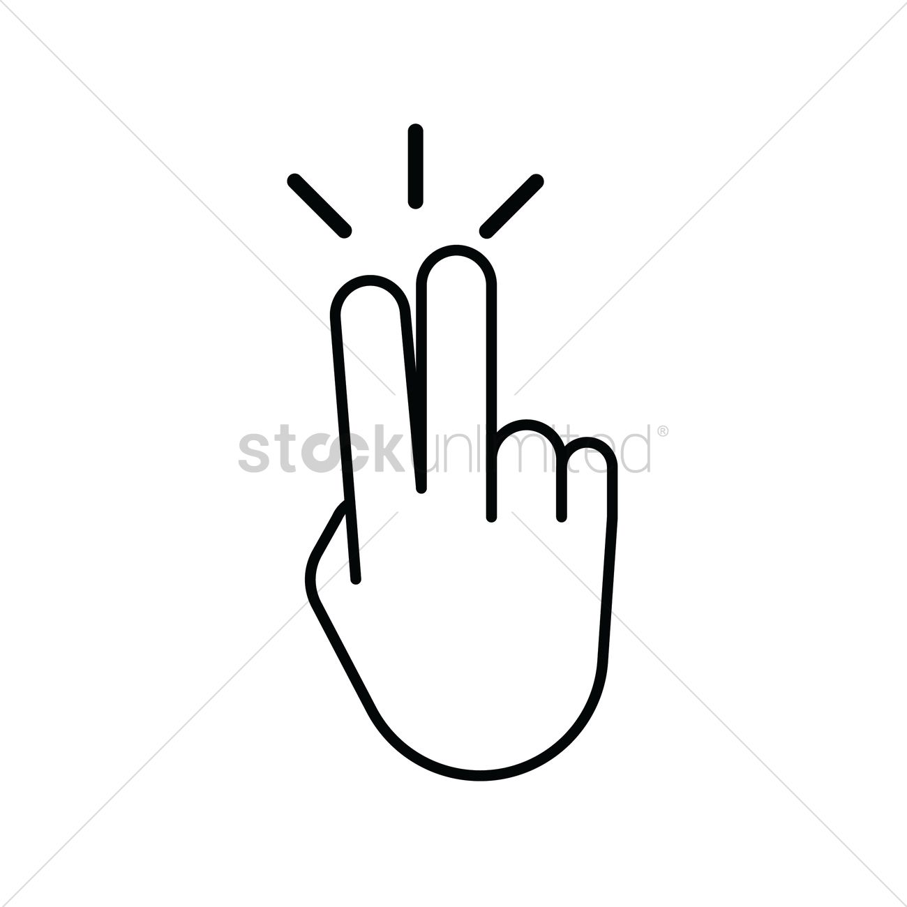 1300x1300 Two Fingers Tap Icon Vector Image