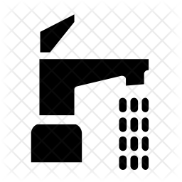 256x256 Water Tap Icon Of Glyph Style
