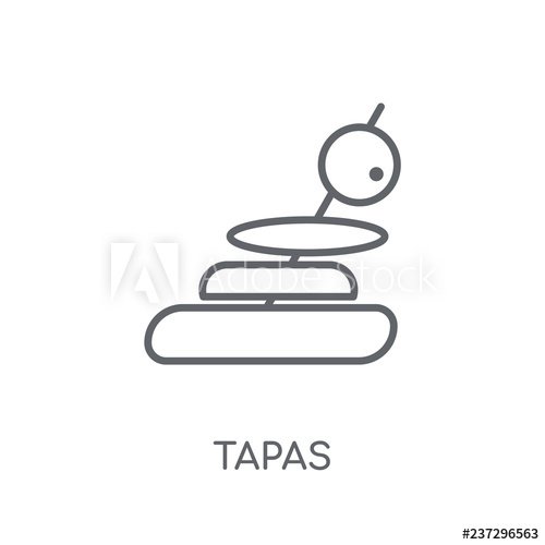 500x500 Tapas Linear Icon Modern Outline Tapas Logo Concept On White