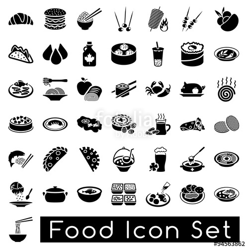 499x500 Food Icon Set Stock Image And Royalty Free Vector