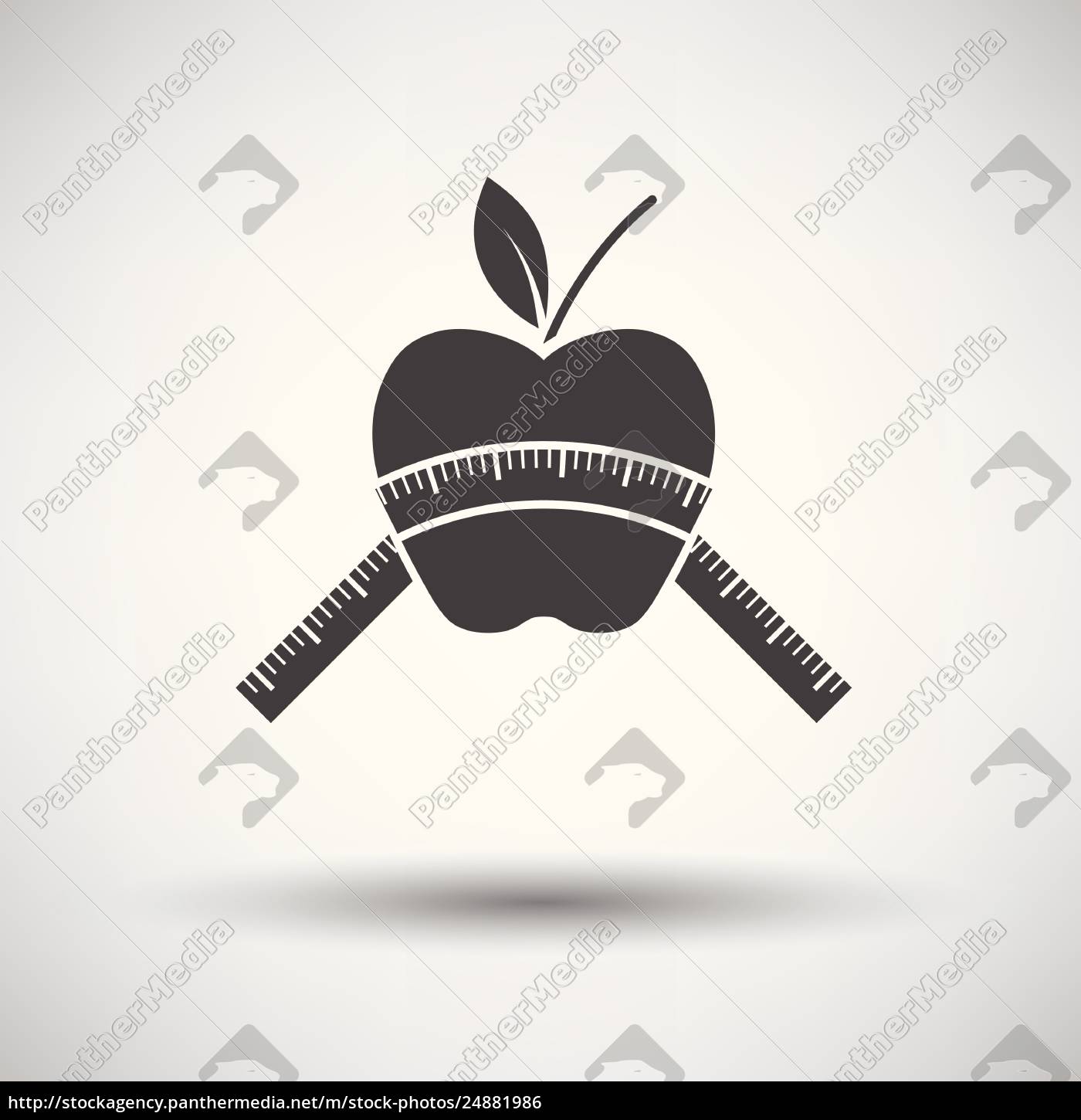 1400x1450 Apple With Measure Tape Icon