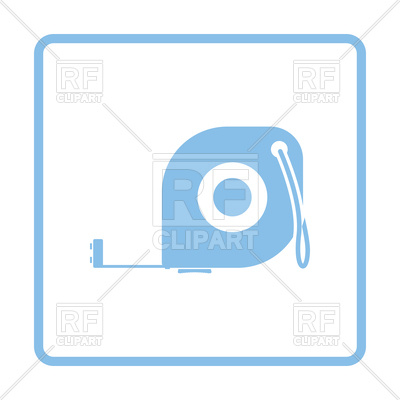 400x400 Blue Frame Design Of Icon Of Constriction Tape Measure Vector