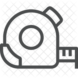 256x256 Tape Measure Icon Of Line Style