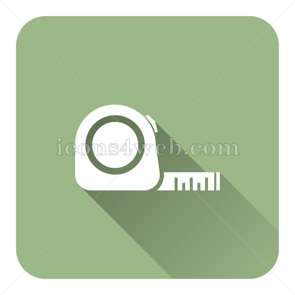 600x600 Tape Measure Flat Icon With Long Shadow Vector