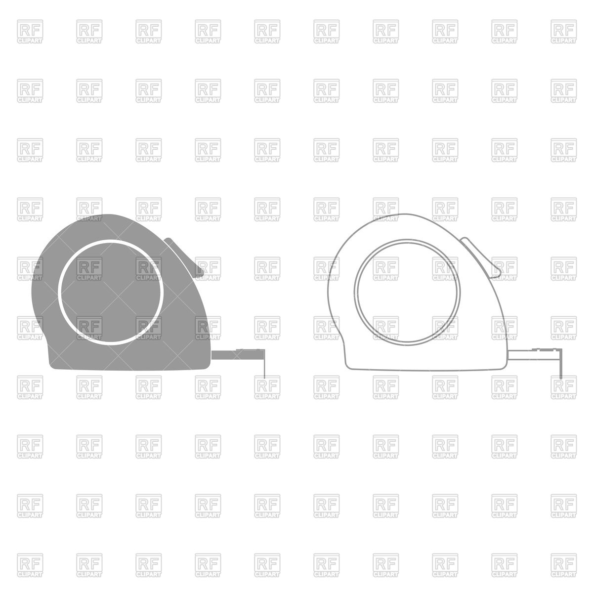 1200x1200 Tape Measure Grey Set Icon Vector Image Of Industrial Tools