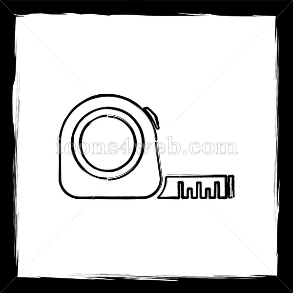 600x600 Tape Measure Sketch Icon