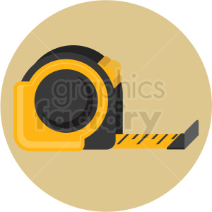 300x300 Tape Measure Icon With Tan Circle Background Clipart Royalty Free