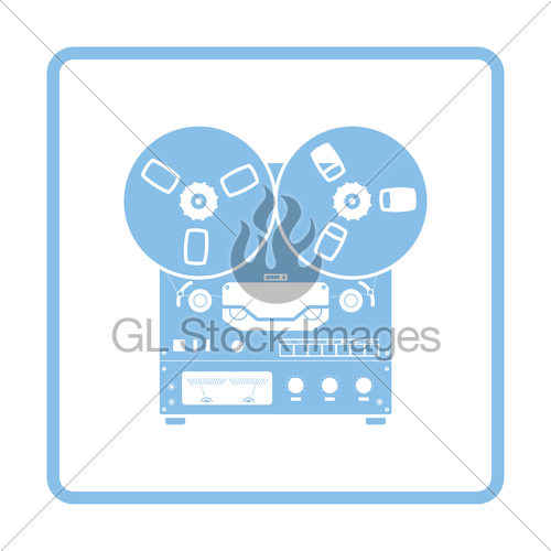 500x500 Reel Tape Recorder Icon Gl Stock Images