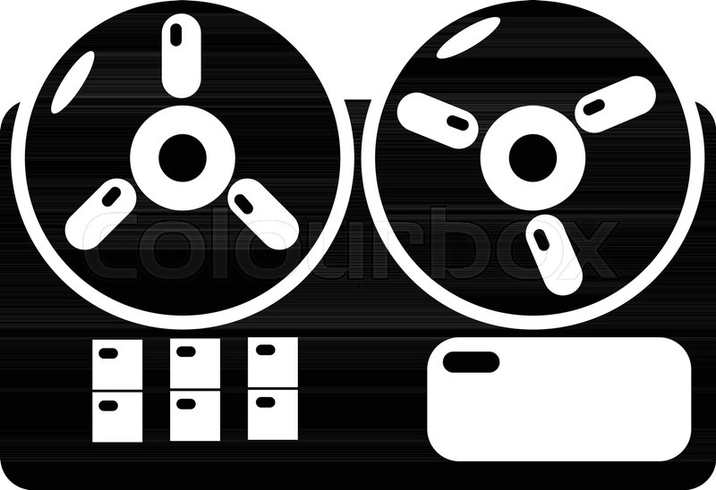 800x548 Reel Tape Recorder Icon Simple Stock Vector Colourbox