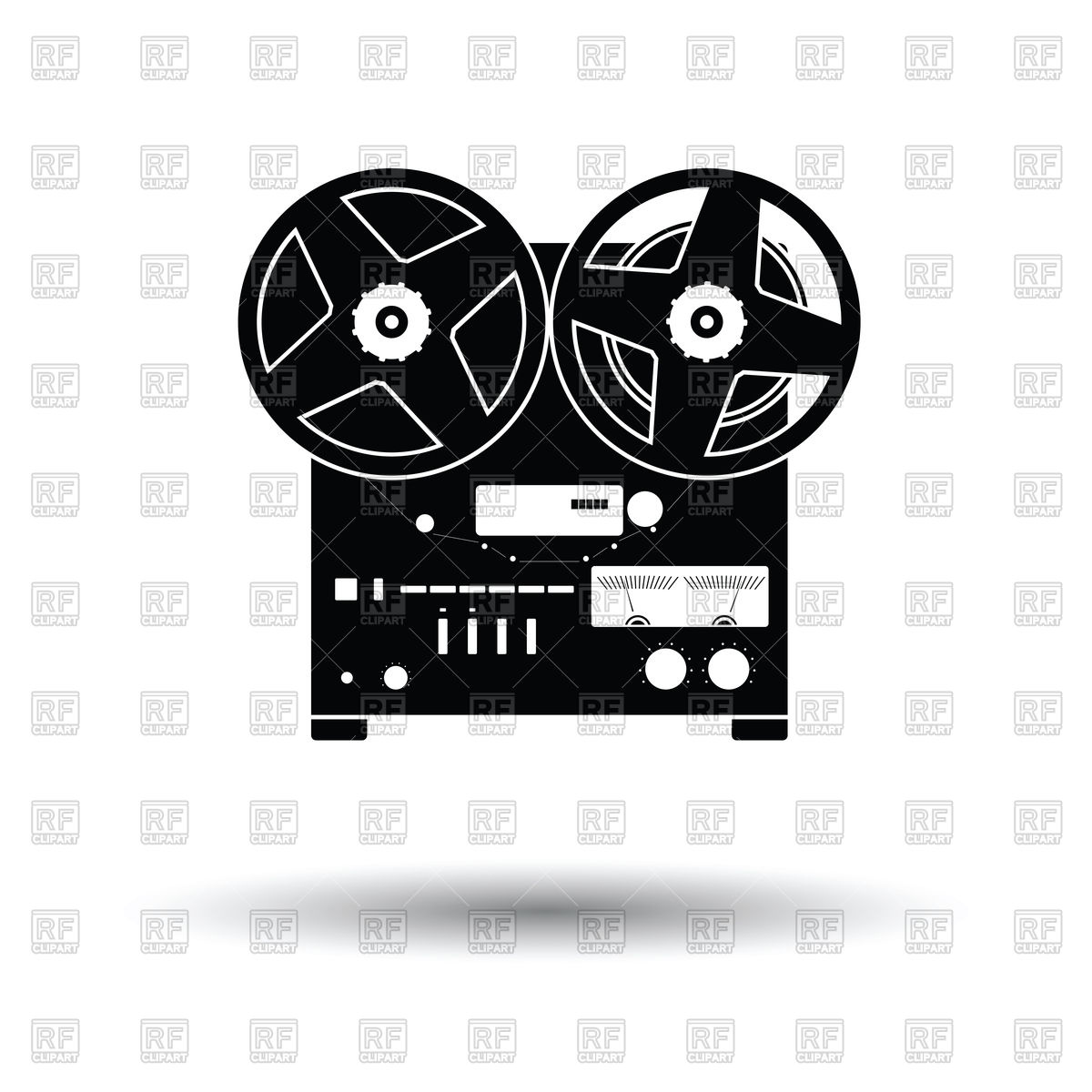 1200x1200 Reel Tape Recorder Icon Vector Image Of Technology Angelp