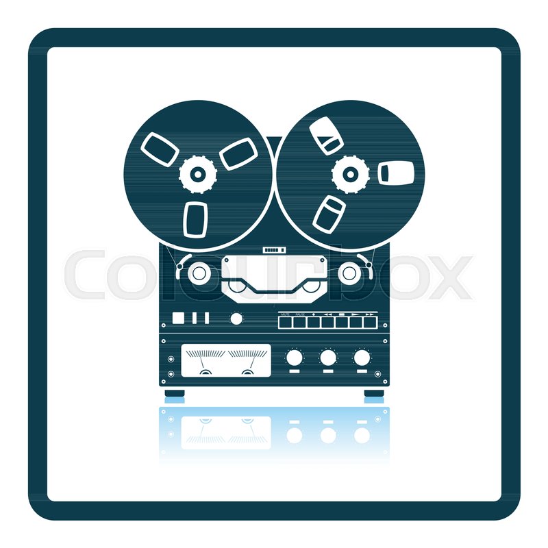800x800 Reel Tape Recorder Icon Shadow Stock Vector Colourbox