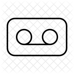 256x256 Cassette, Tape, Recorder, Music, Device, Instrument Icon Of Line