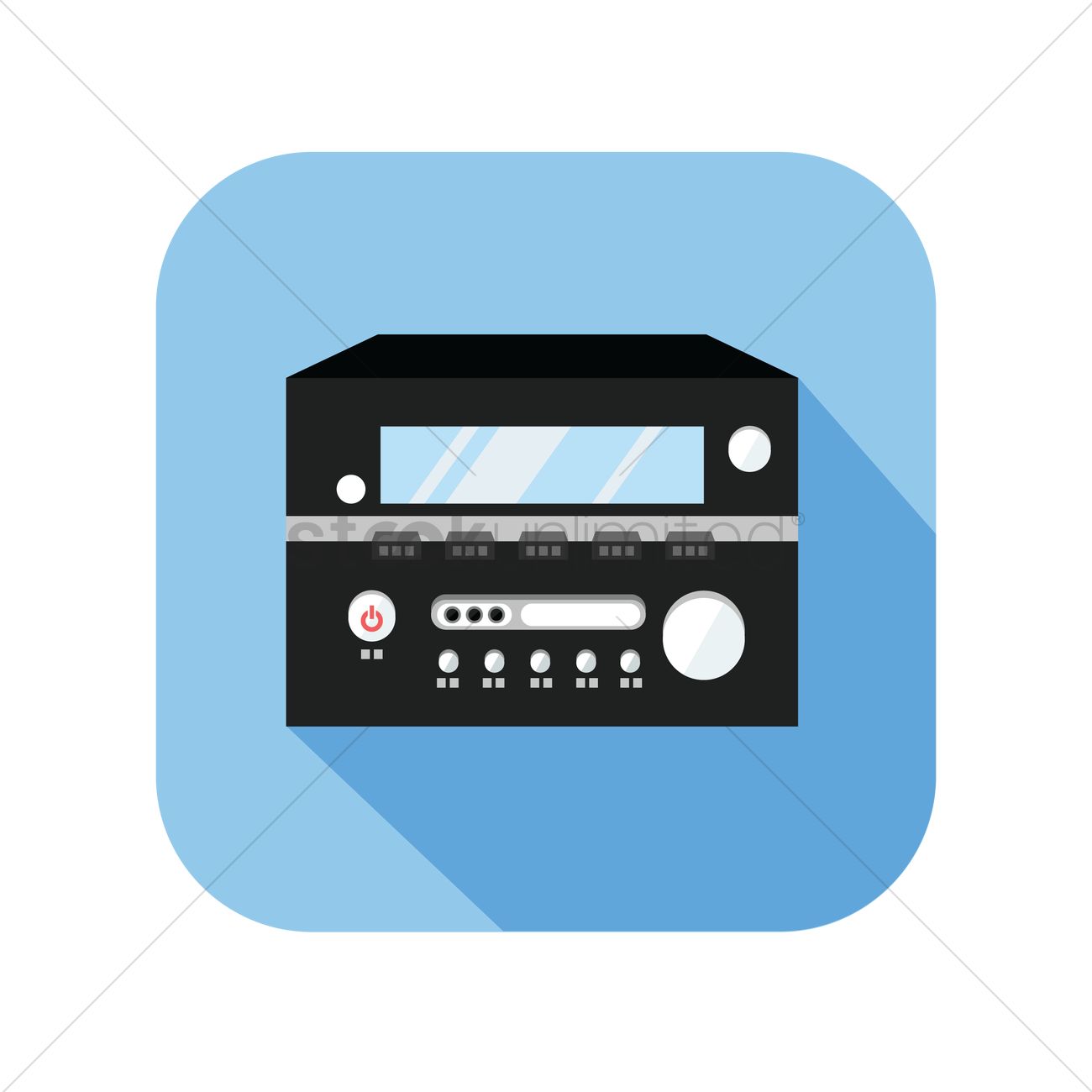 1300x1300 Icon Of A Vintage Stereo Cassette Tape Deck Recorder Vector Image