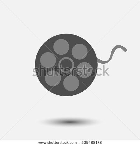 450x470 Film Roll Icon Cinema Tape Isolated On Grey Background