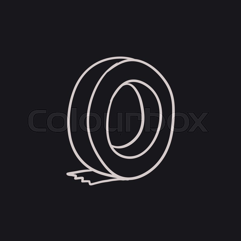800x800 Roll Of Adhesive Tape Vector Sketch Stock Vector Colourbox