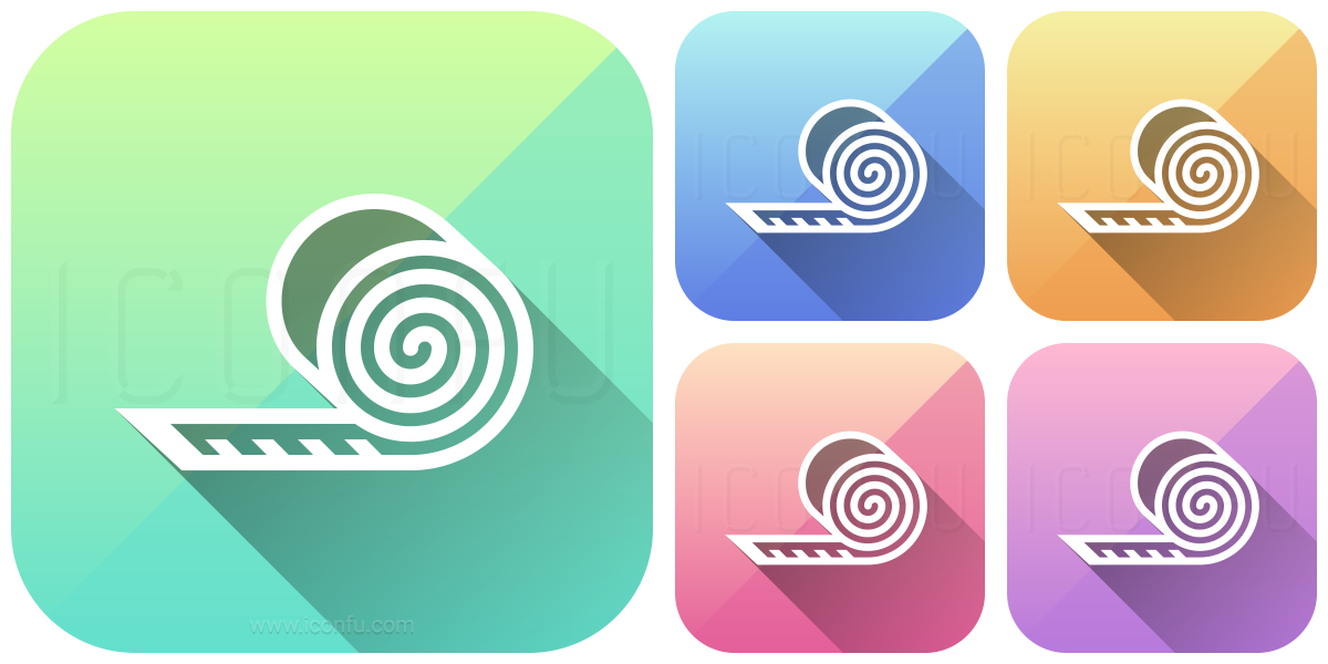 1200x600 Tape Measure Roll Icon