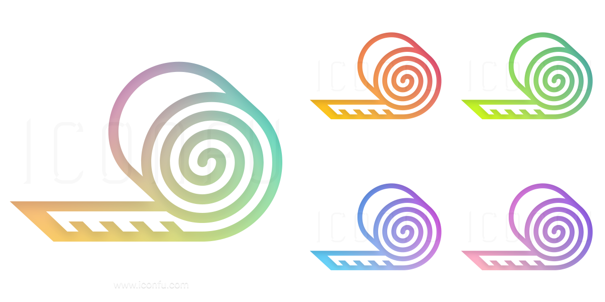 1200x600 Tape Measure Roll Icon