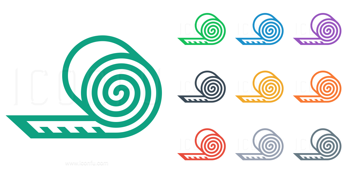 1200x600 Tape Measure Roll Icon