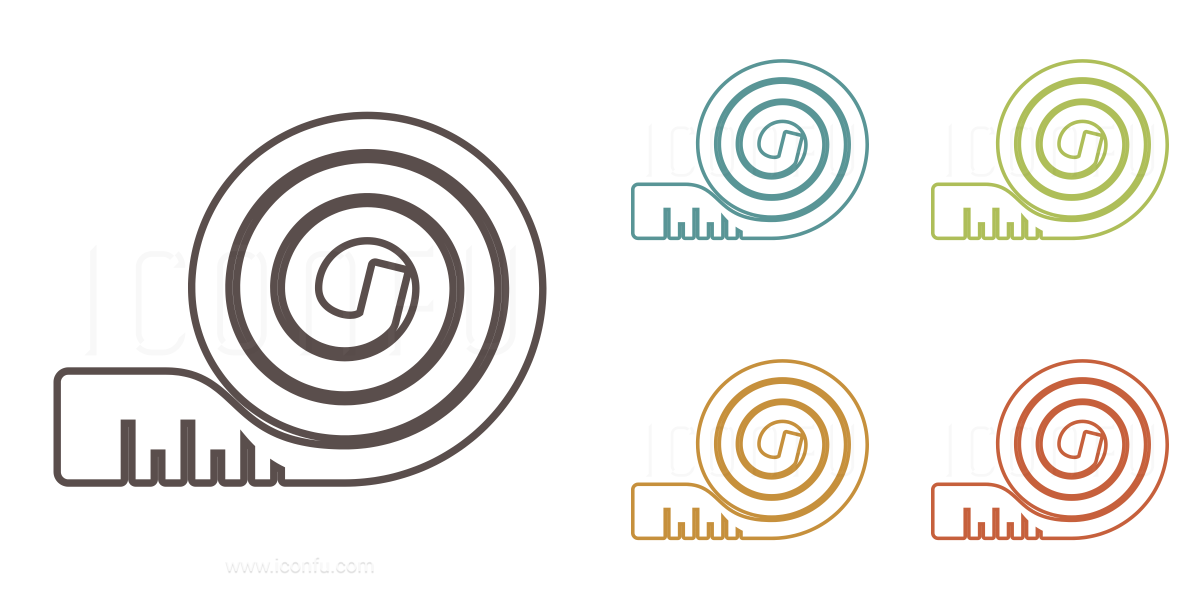 1200x600 Tape Measure Roll Icon