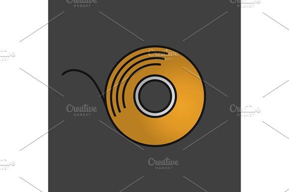 580x386 Adhesive Tape Roll Color Icon