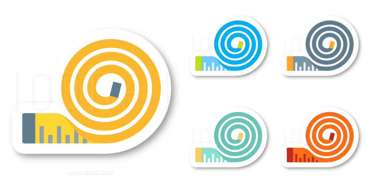 1200x600 Tape Measure Roll Icon