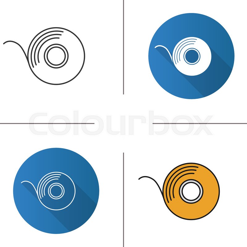 800x800 Adhesive Tape Roll Icon Flat Design, Stock Vector Colourbox