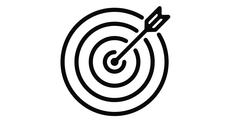 Target Line Icon Motion Graphic Stock Footage Video 910x480 Target Line Icon Motion Graphic Stock Footage Video