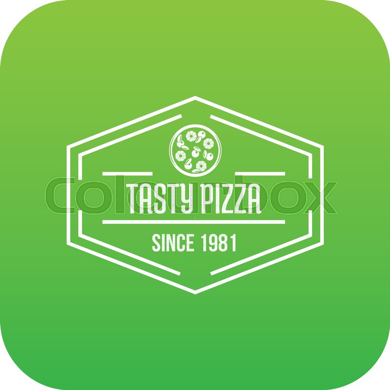 800x800 Pizza Tasty Icon Green Vector Isolated Stock Vector Colourbox