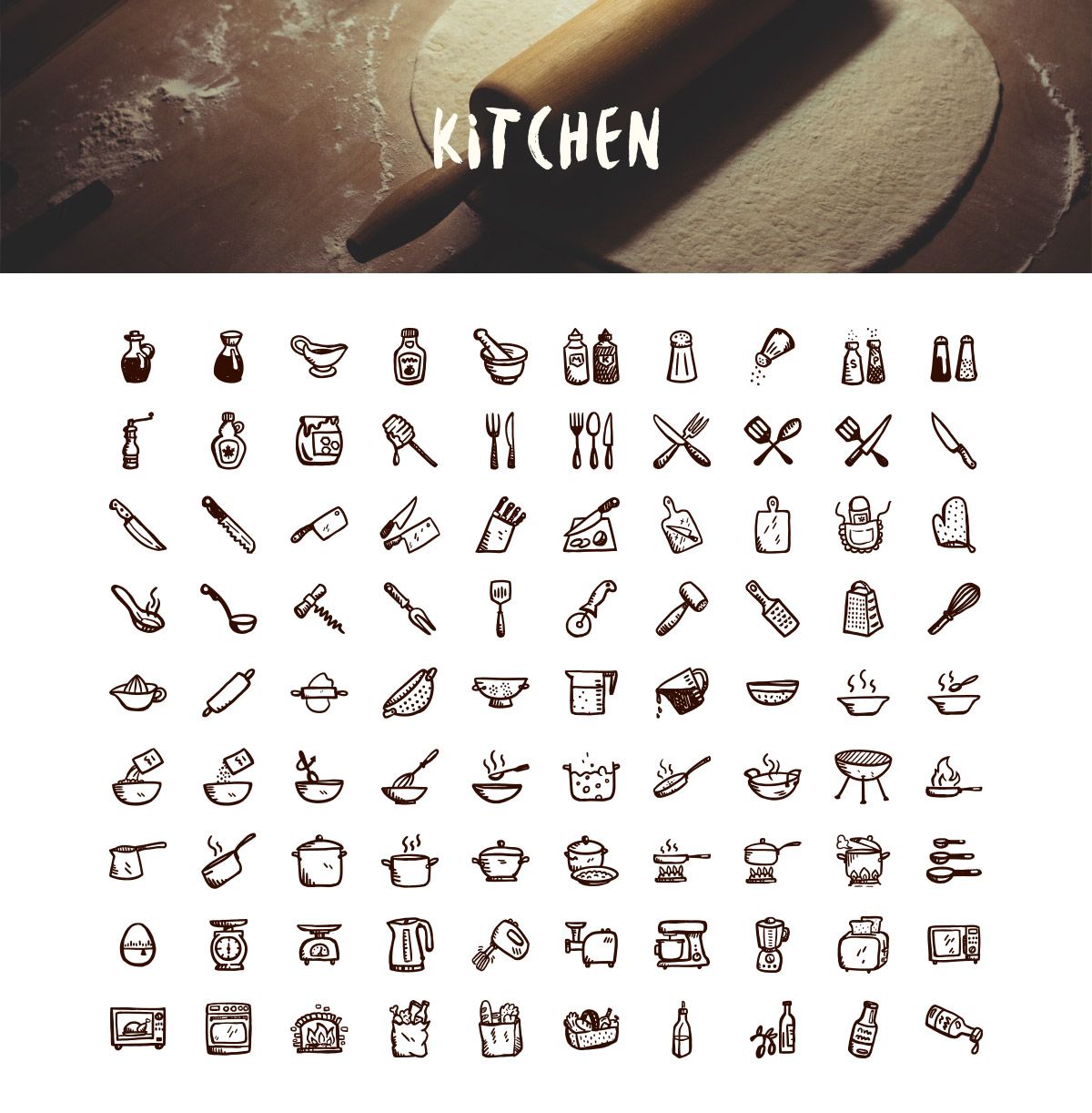 1200x1222 Tasty Icons Hand Drawn Food Icons Kitchen Icons Art Stuff