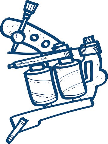 359x479 Induction Tattoo Machine Premium Clipart