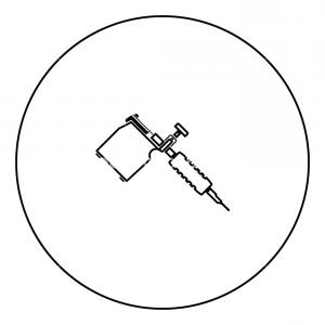 300x300 Coil Tattoo Machine Icon Simple Vector Newwaysys