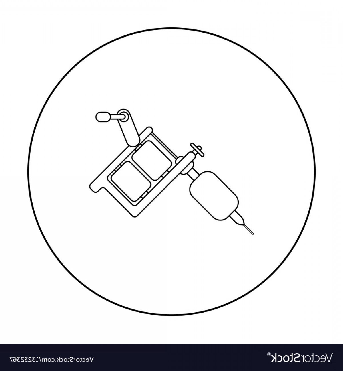 1200x1296 Tattoo Machine Icon Outline Single Tattoo Icon Vector Newwaysys