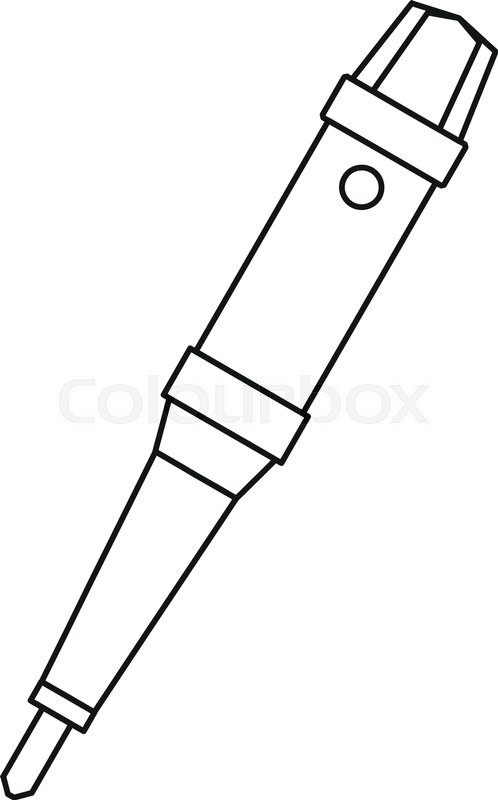 498x800 Grip Of Tattoo Machine Icon In Outline Stock Vector Colourbox