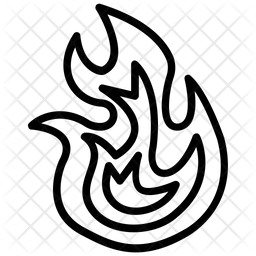 256x256 Fire Tattoo Icon Of Line Style