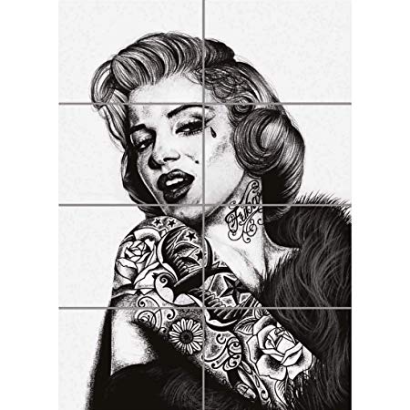450x450 Marilyn Monroe Unique Tattoo Icon Giant Art Print Wall Poster