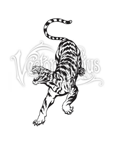 468x580 Tiger Tattoo Icon Clip Art