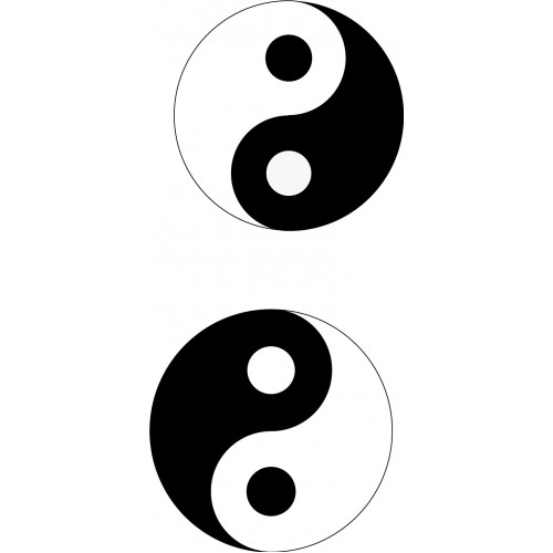 500x500 Chinese Tai Ji Tattoo Icon Vector