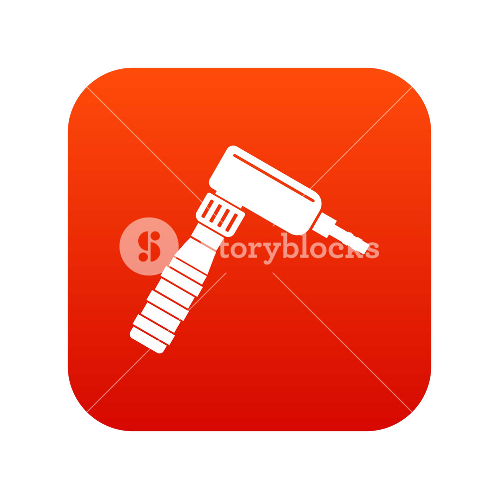 1000x1000 Hand Draw Rotary Tattoo Machine Icon Digital Red For Any Design