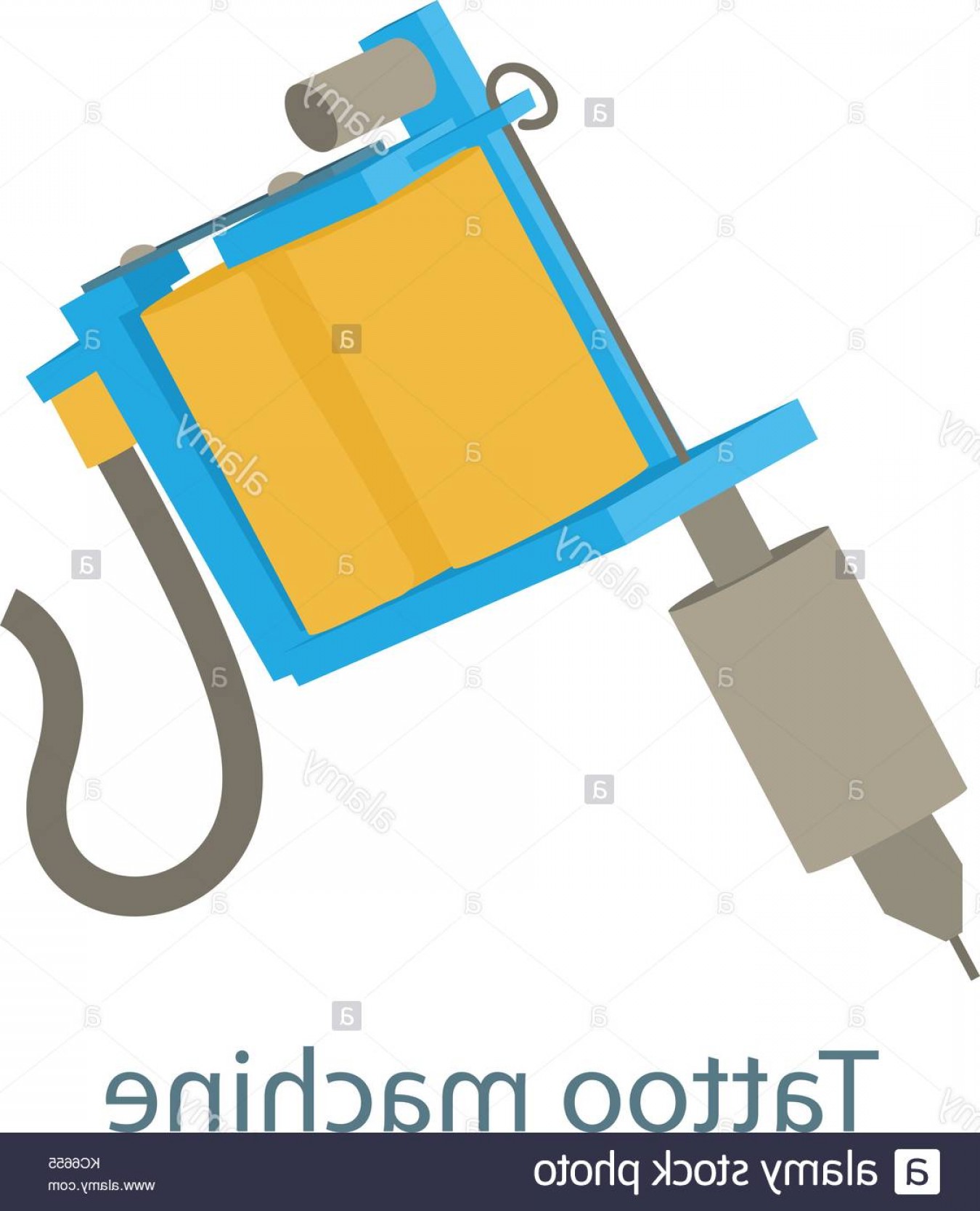 1350x1668 Stock Image Tattoo Machine Icon Isometric D Style Handandbeak