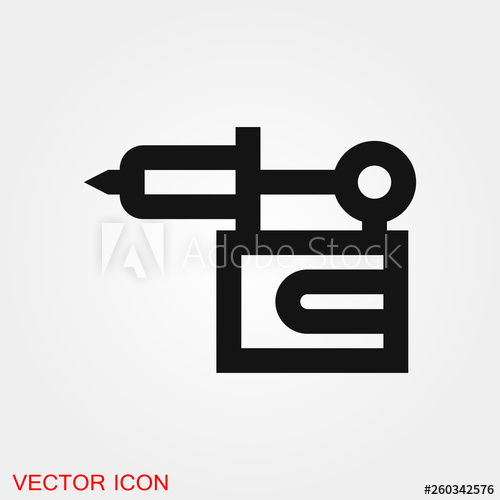 500x500 Tattoo Machine Icon Vector Sign Symbol For Design