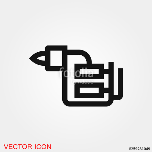 500x500 Tattoo Machine Icon Vector Sign Symbol For Design Stock Image