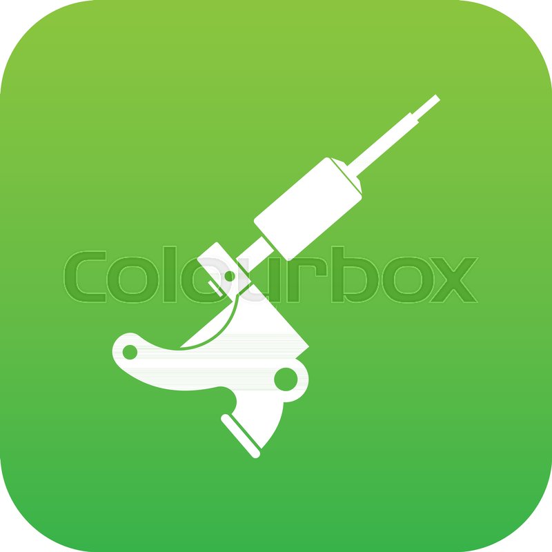 800x800 Coil Tattoo Machine Icon Digital Green Stock Vector Colourbox