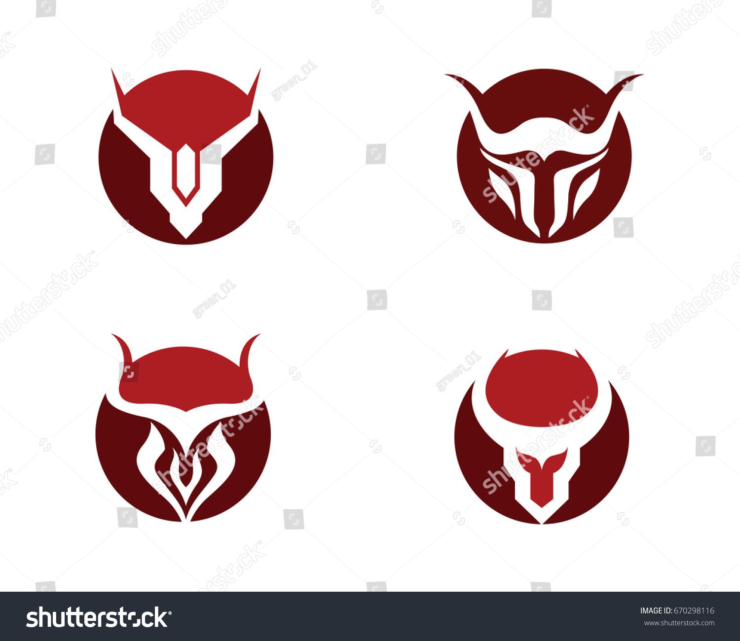 1500x1300 Taurus Bull Logo Template Vector Icon Illustration, Red Brown