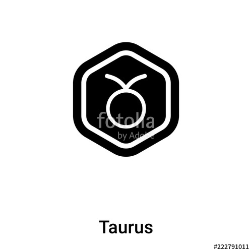 500x500 Taurus Icon Vector Isolated On White Background, Logo Concept