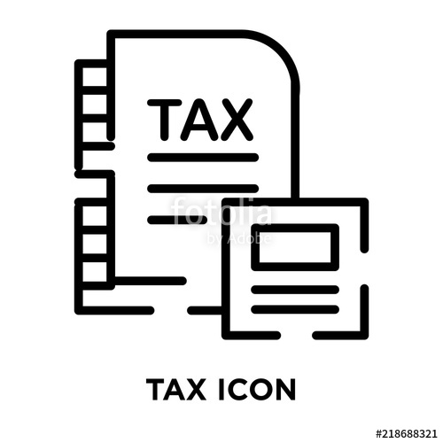500x500 Tax Icon Vector Isolated On White Background, Tax Sign Line